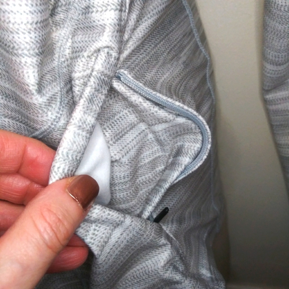 Prana Catarina Gray & White Marled Stripe, Long Sleeved Full Zip UPF 50+ Sun Top - Picture 6 of 11